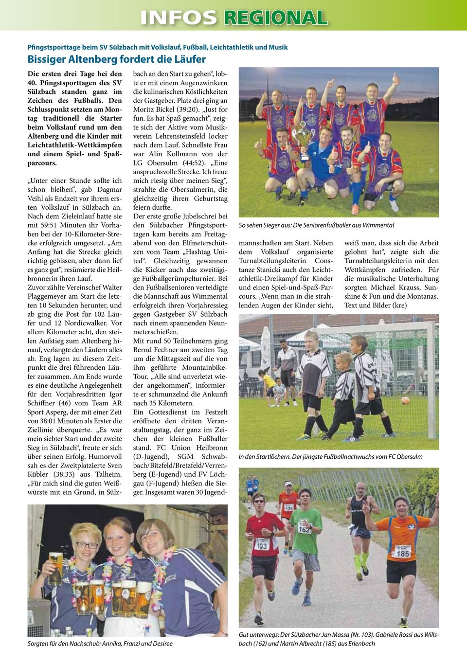 Pfingstsporttagen des SV Sülzbach standen ganz im Zeichen des Fußballs.