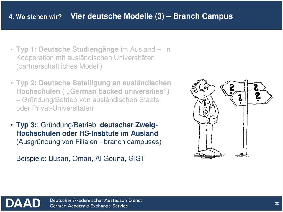 Universitäten (partnerschaftliches Modell) Typ 2: Deutsche Beteiligung an ausländischen Hochschulen ( German backed