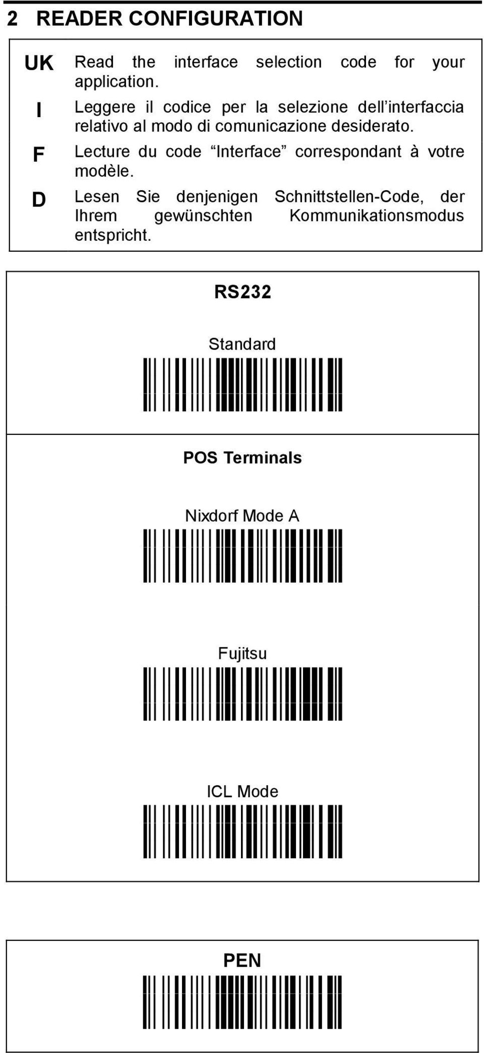 F Lecture du code Interface correspondant à votre modèle.