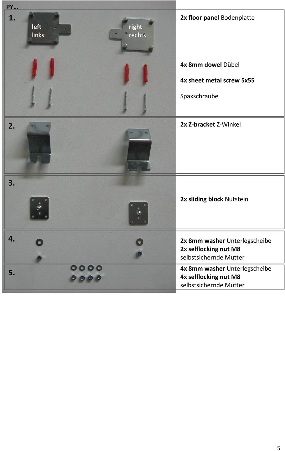 2x sliding block Nutstein 4.