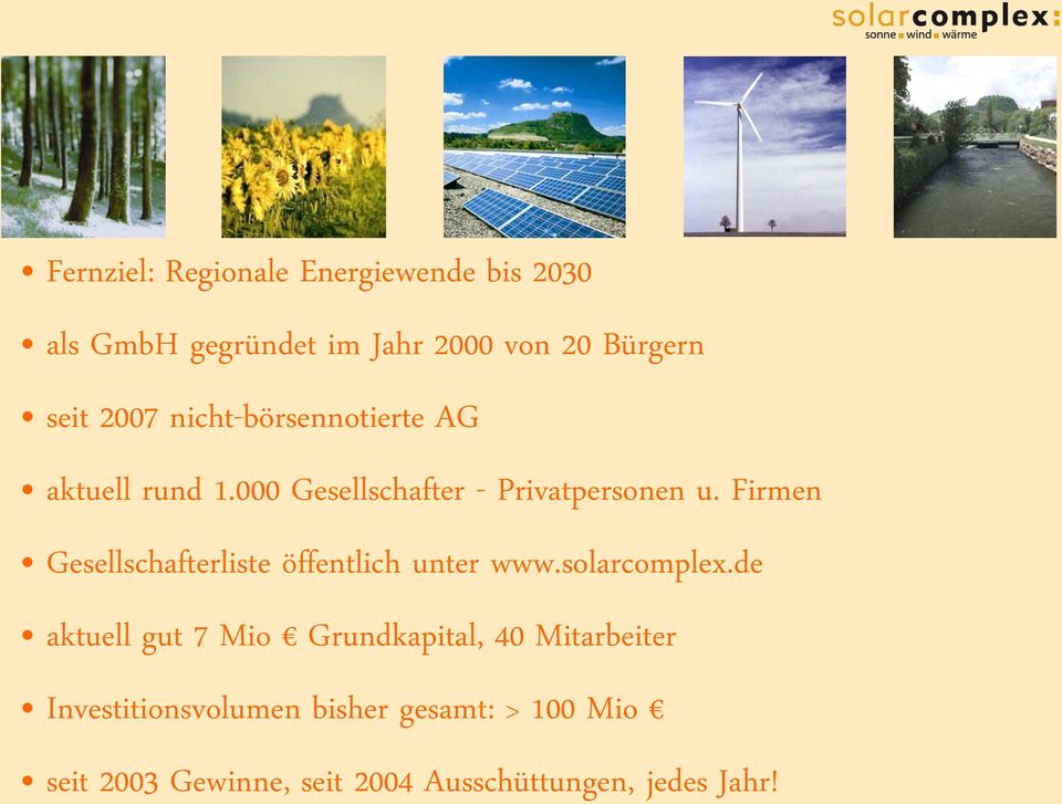 Firmen Gesellschafterliste öffentlich unter www.solarcomplex.