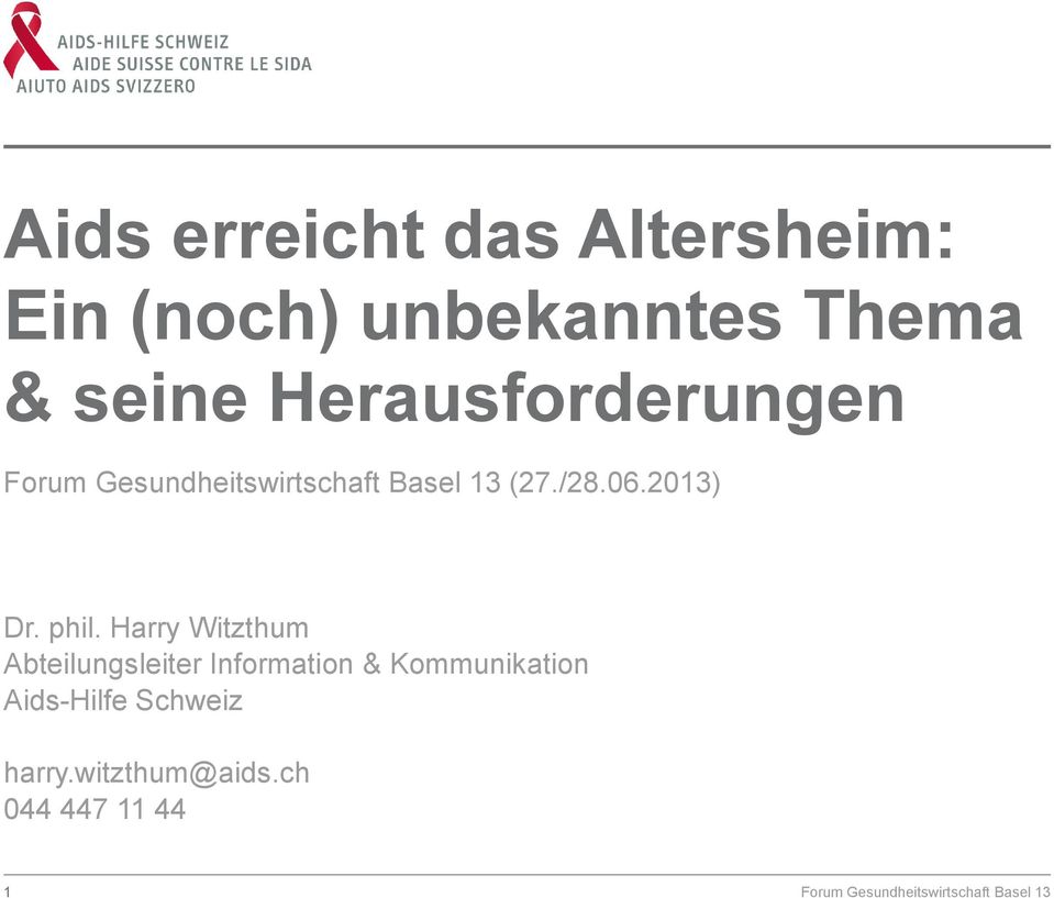 Harry Witzthum Abteilungsleiter Information &