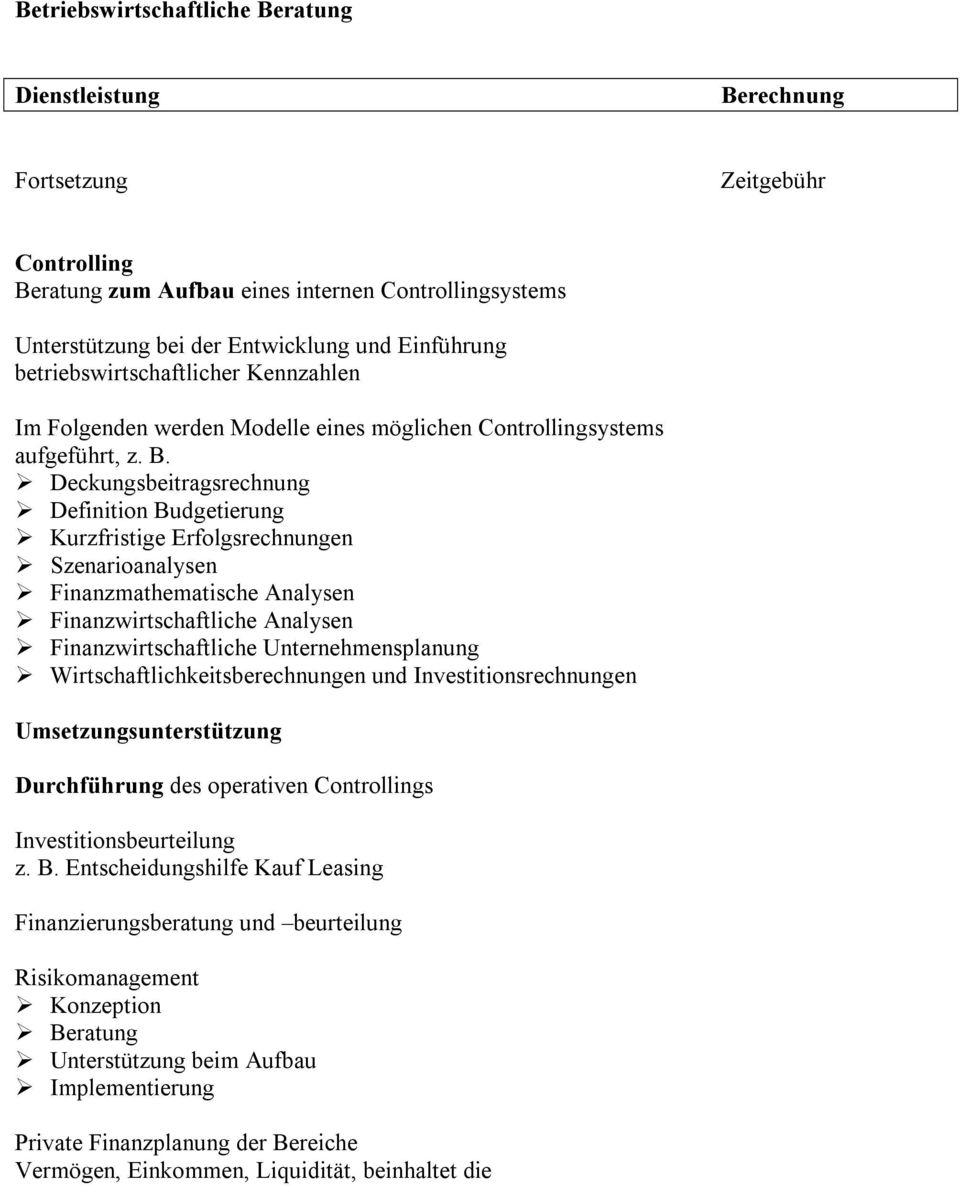 Deckungsbeitragsrechnung Definition Budgetierung Kurzfristige Erfolgsrechnungen Szenarioanalysen Finanzmathematische Analysen Finanzwirtschaftliche Analysen Finanzwirtschaftliche Unternehmensplanung