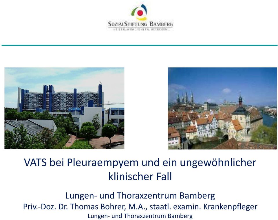 Bamberg Priv.-Doz. Dr. Thomas Bohrer, M.A.