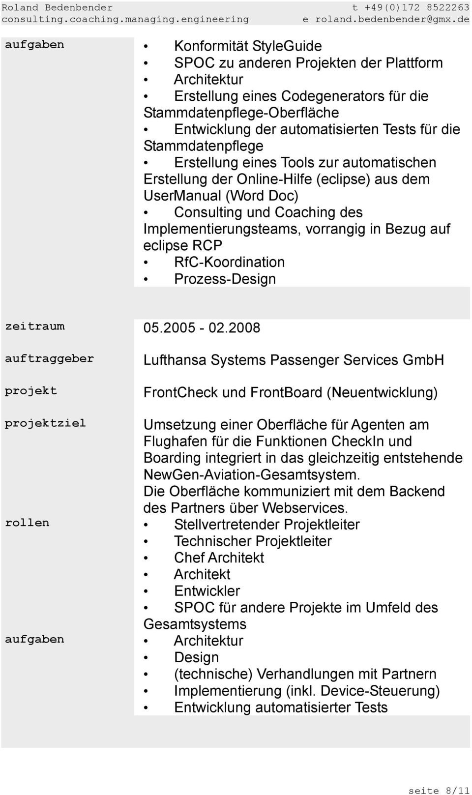 eclipse RCP RfC-Koordination Prozess-Design zeitraum 05.2005-02.