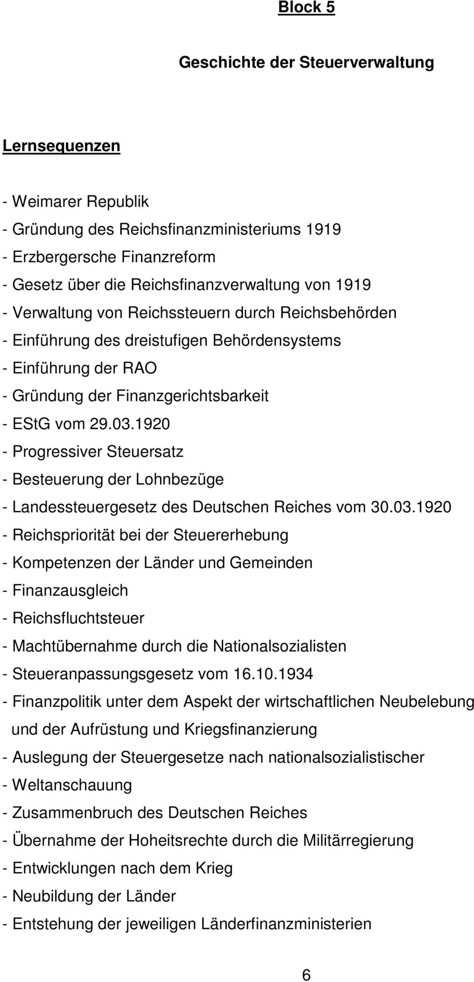 1920 - Progressiver Steuersatz - Besteuerung der Lohnbezüge - Landessteuergesetz des Deutschen Reiches vom 30.03.
