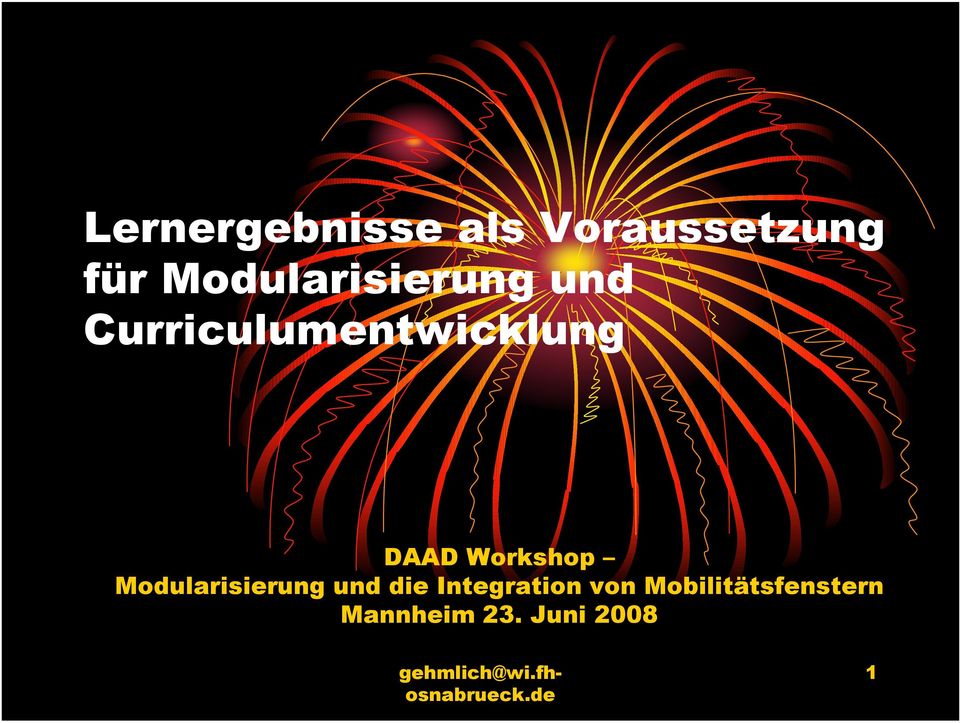 Workshop Modularisierung und die Integration von