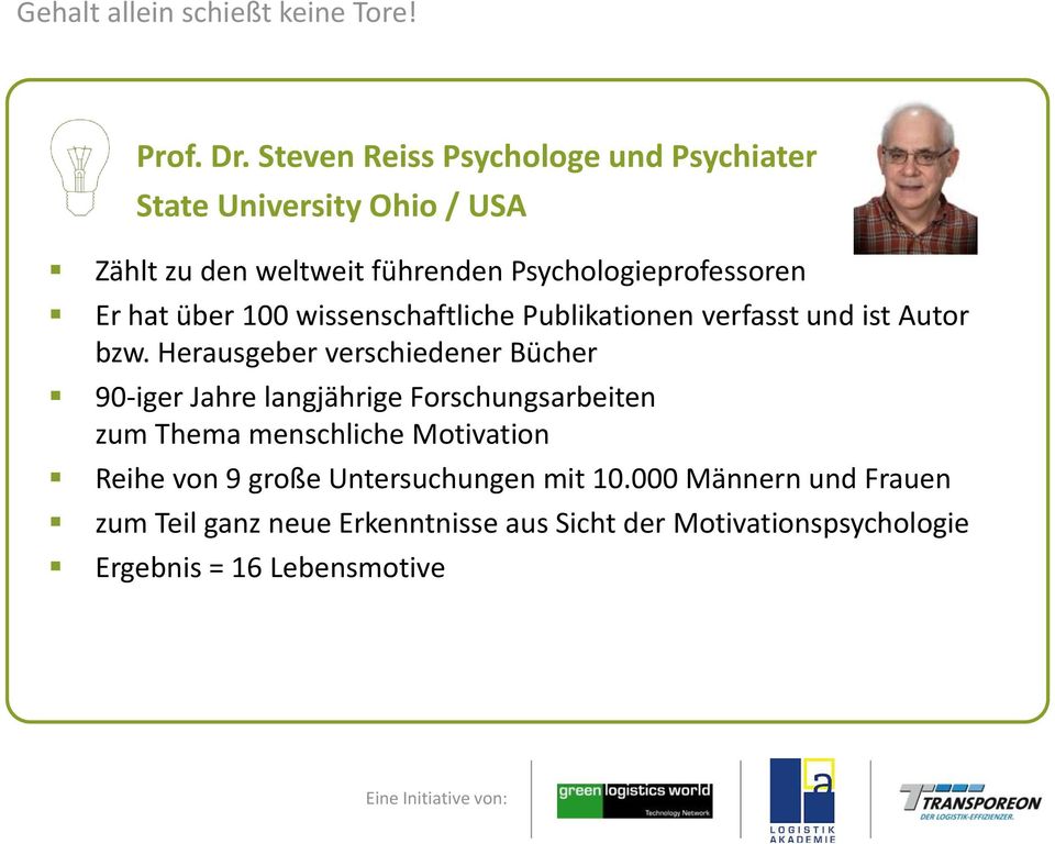 Psychologieprofessoren Er hat über 100 wissenschaftliche Publikationen verfasst und ist Autor bzw.