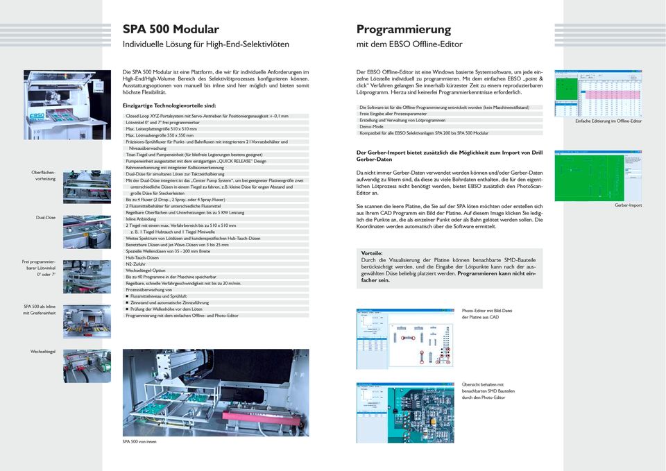 Der EBSO OfflineEditor ist eine Windows basierte Systemsoftware, um jede einzelne Lötstelle individuell zu programmieren.