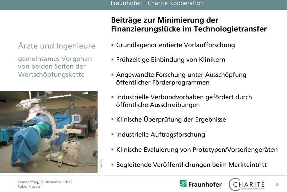 öffentlicher Förderprogrammen Industrielle Verbundvorhaben gefördert durch öffentliche Ausschreibungen Klinische Überprüfung der