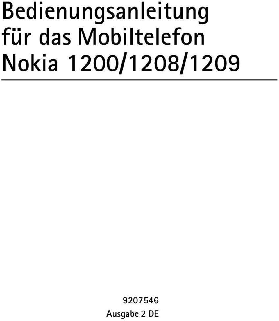 Nokia 1200/1208/1209