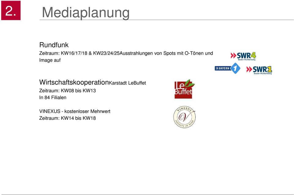 WirtschaftskooperationKarstadt LeBuffet Zeitraum: KW08 bis