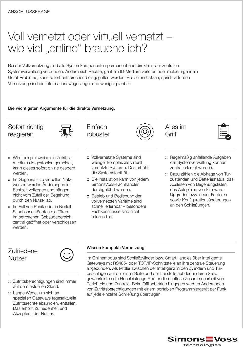 Bei der indirekten, sprich virtuellen Vernetzung sind die Informationswege länger und weniger planbar. Die wichtigsten Argumente für die direkte Vernetzung.