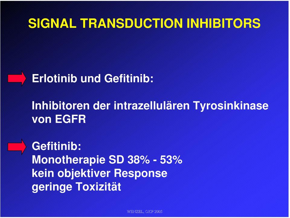 Tyrosinkinase von EGFR Gefitinib: Monotherapie