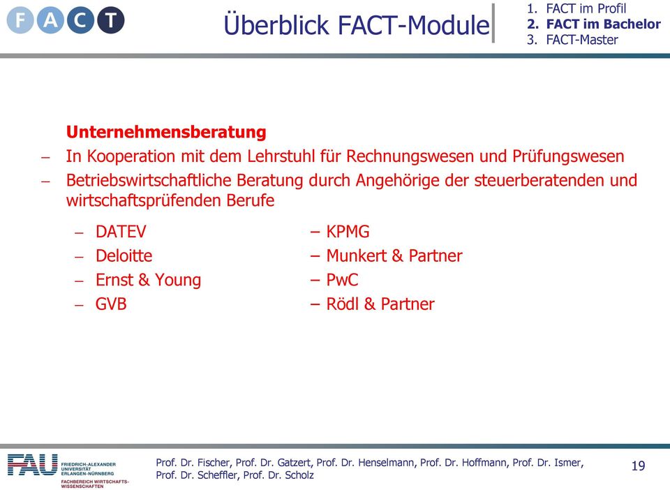 Beratung durch Angehörige der steuerberatenden und wirtschaftsprüfenden