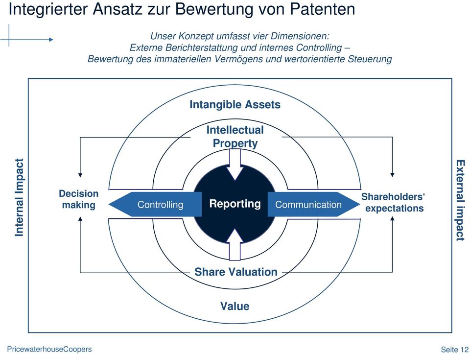Steuerung Intangible Assets Intellectual Property Internal Impact Decision making Controlling