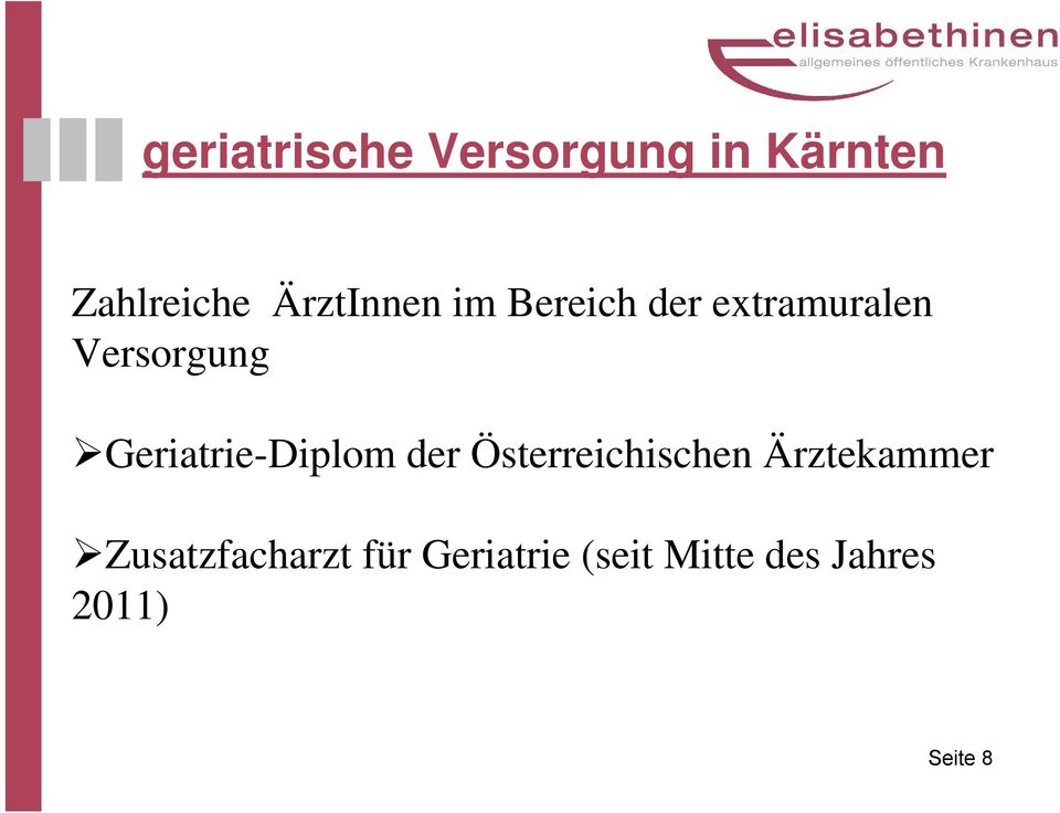 Geriatrie-Diplom der Österreichischen Ärztekammer