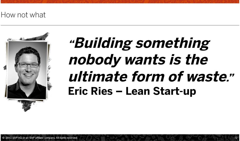 Eric Ries Lean Start-up 2013 SAP AG or