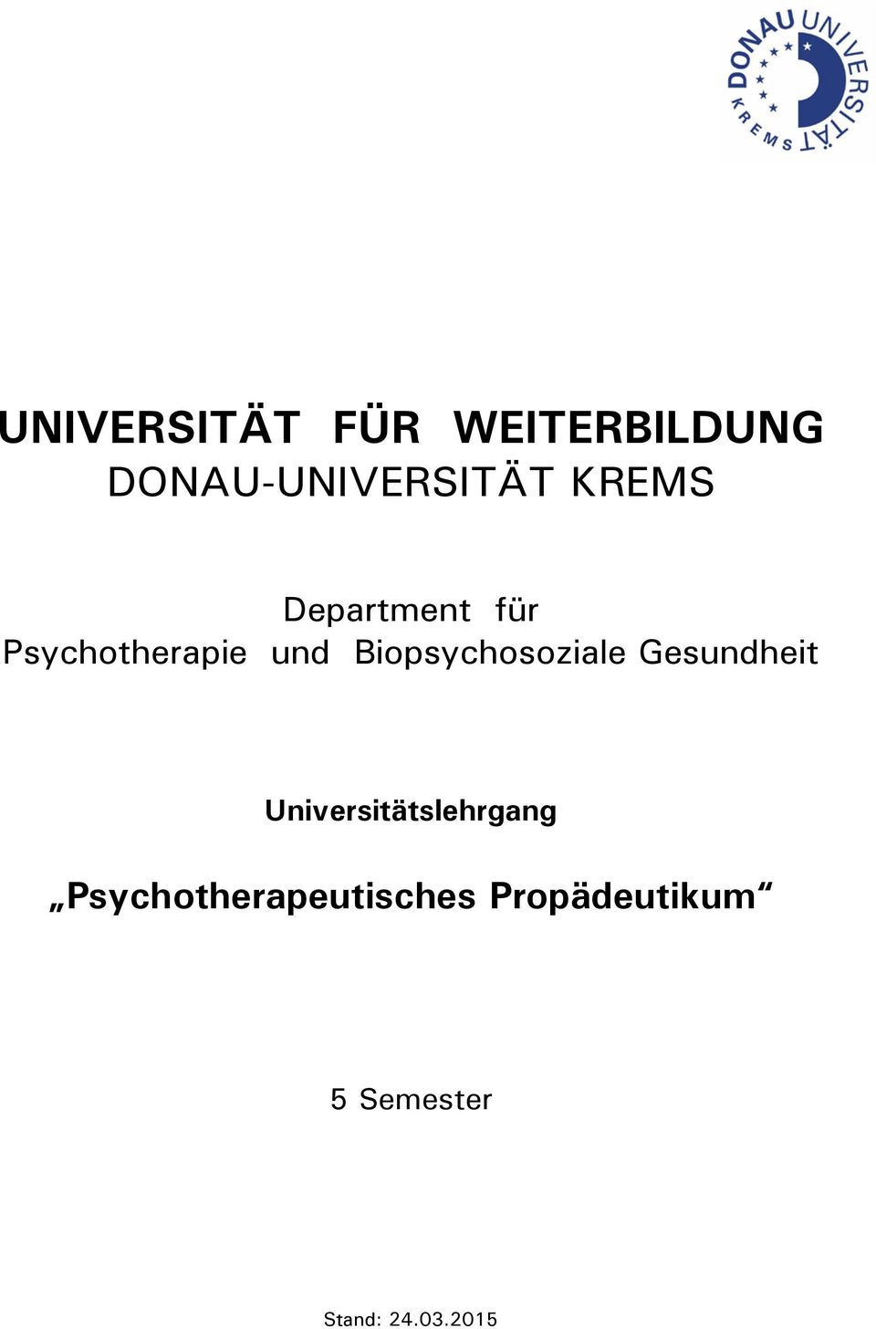 Biopsychosoziale Gesundheit Universitätslehrgang