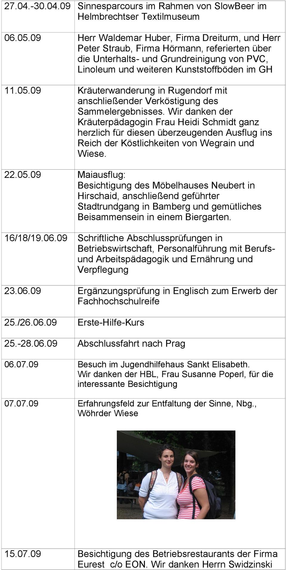 09 Kräuterwanderung in Rugendorf mit anschließender Verköstigung des Sammelergebnisses.