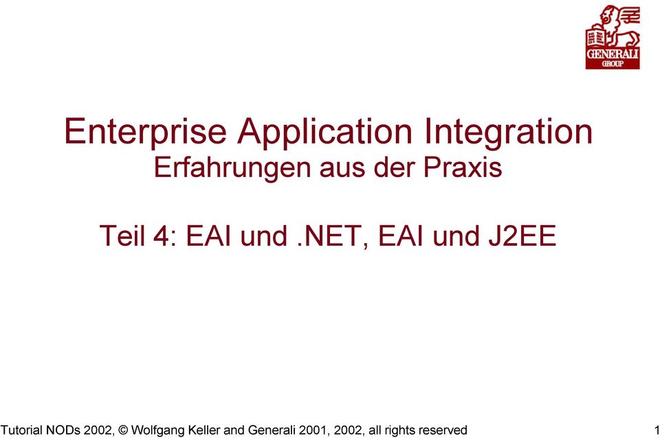 net, EAI und J2EE Tutorial NODs 2002,