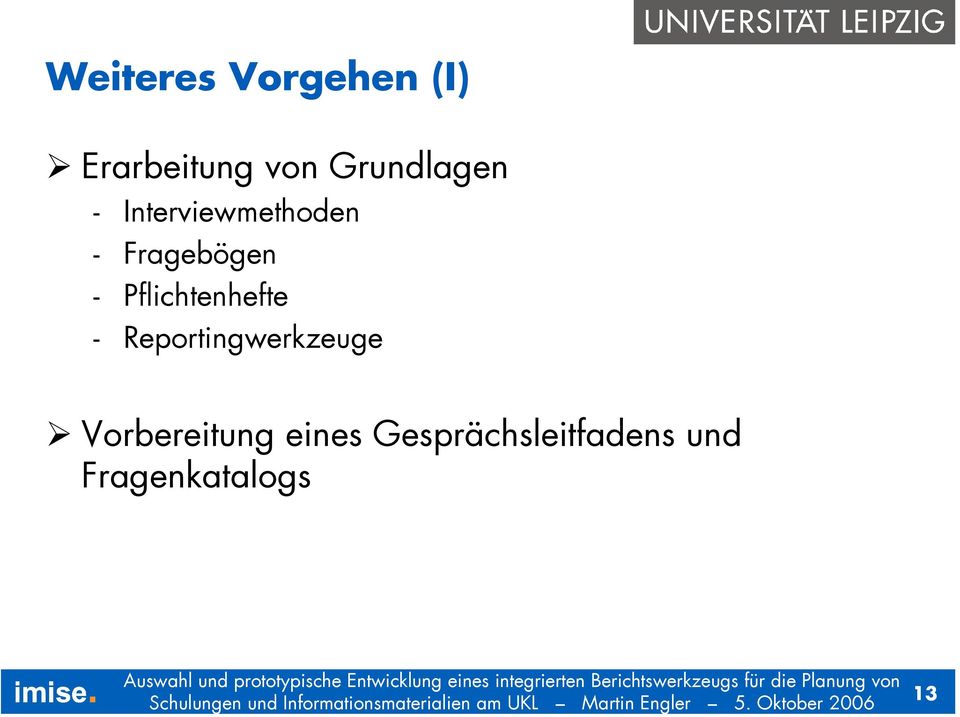 - Pflichtenhefte - Reportingwerkzeuge