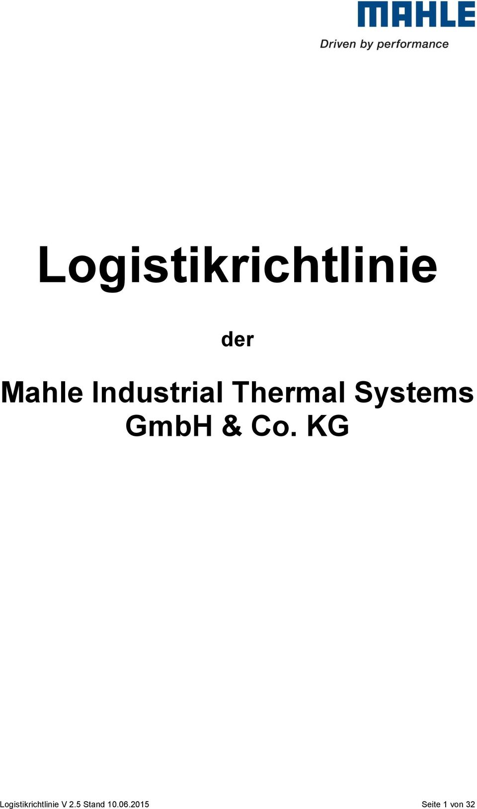 & Co. KG Logistikrichtlinie V 2.