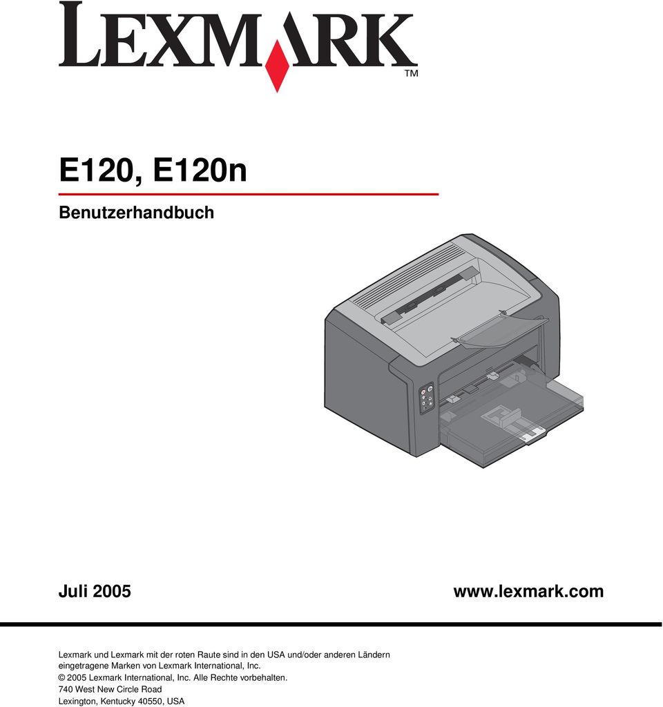 anderen Ländern eingetragene Marken von Lexmark International, Inc.