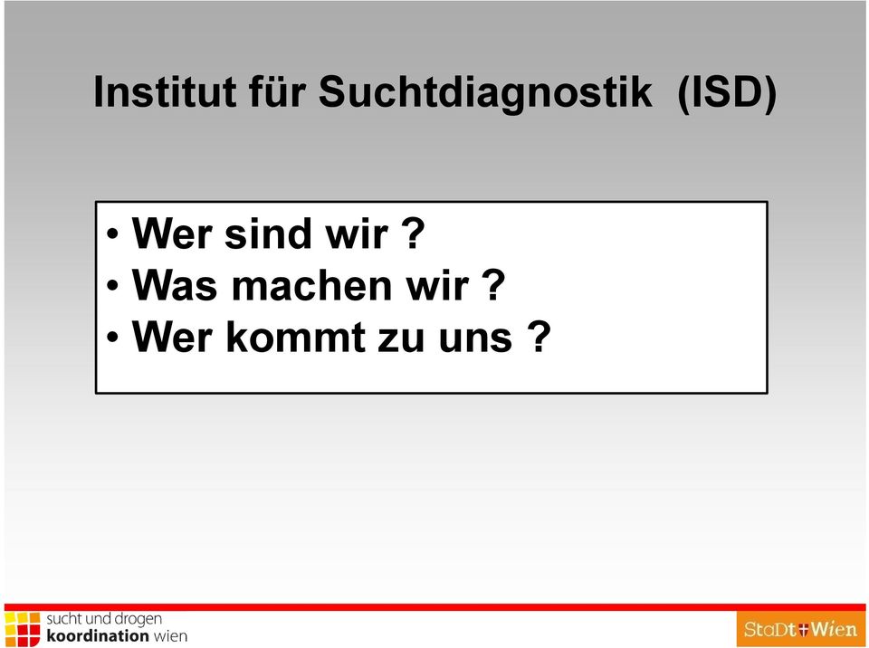 (ISD) Wer sind wir?