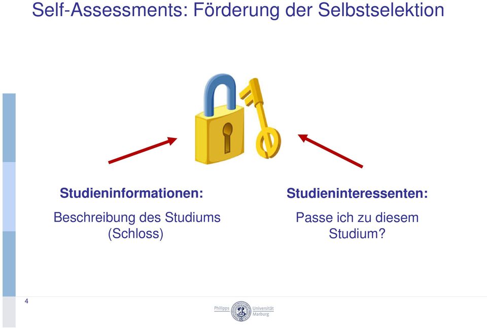 Beschreibung des Studiums (Schloss)