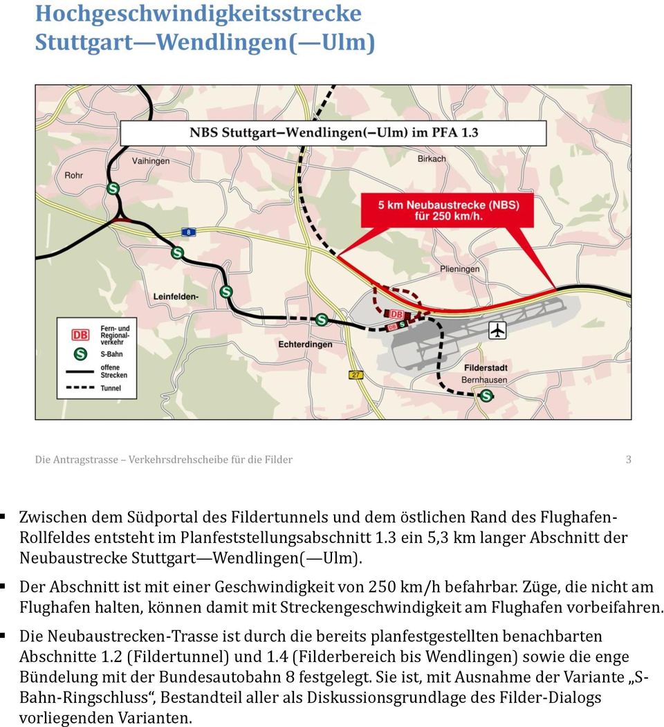 Züge, die nicht am Flughafen halten, können damit mit Streckengeschwindigkeit am Flughafen vorbeifahren.