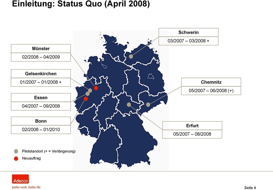 04/2007 09/2008 Chemnitz 05/2007 06/2008 (+) Bonn 02/2008 01/2010