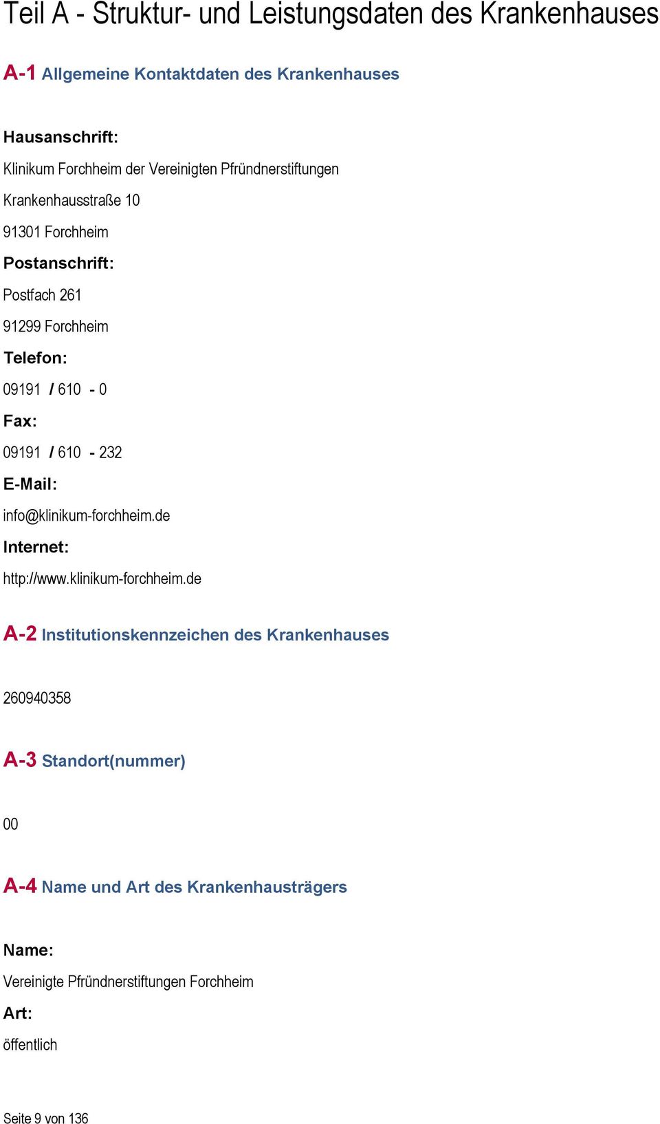 09191 / 610-232 E-Mail: info@klinikum-forchheim.