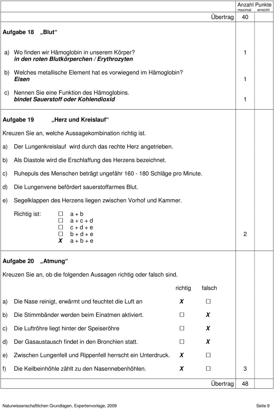 a) Der Lungenkreislauf wird durch das rechte Herz angetrieben. b) ls Diastole wird die Erschlaffung des Herzens bezeichnet. c) Ruhepuls des Menschen beträgt ungefähr 60-80 Schläge pro Minute.