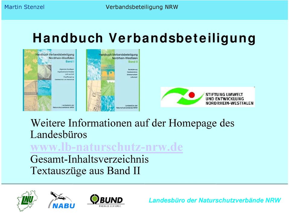Homepage des Landesbüros www.lb-naturschutz-nrw.