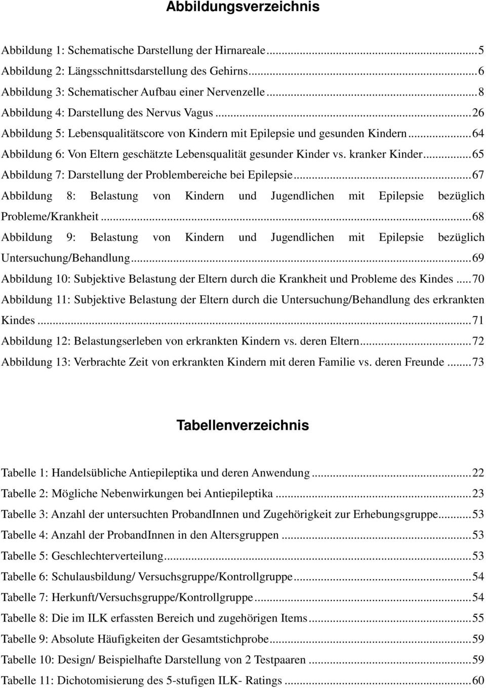 ..64 Abbildung 6: Von Eltern geschätzte Lebensqualität gesunder Kinder vs. kranker Kinder...65 Abbildung 7: Darstellung der Problembereiche bei Epilepsie.