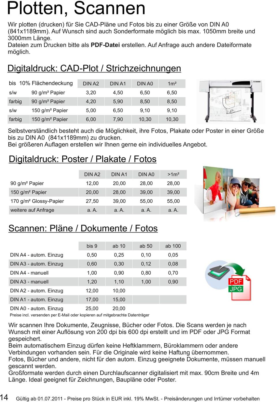Plakatpapier 120g weiß Plakat- Poster und Bilderdruck in DIN A2 4/0-farbig 