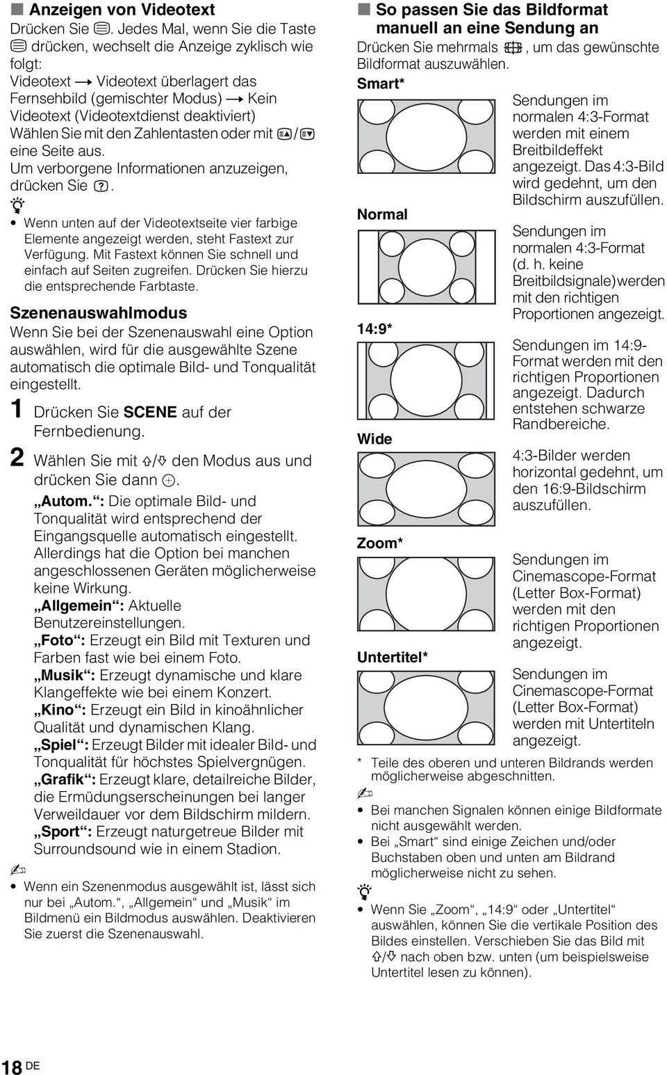 Wählen Sie mit den Zahlentasten oder mit / eine Seite aus. Um verborgene Informationen anzuzeigen, drücken Sie.