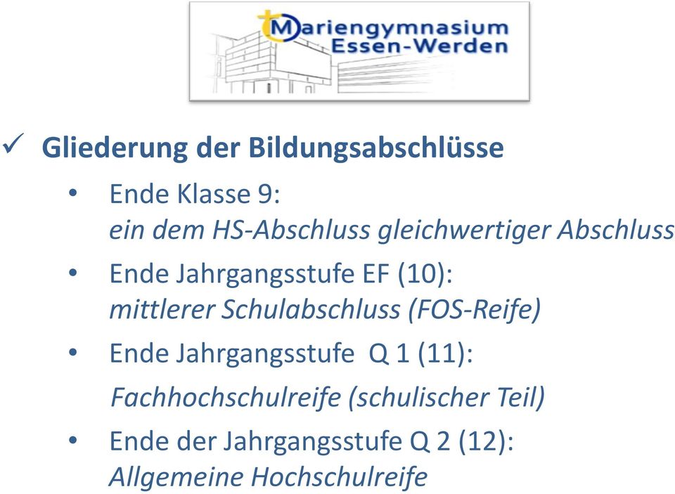 Schulabschluss (FOS-Reife) Ende Jahrgangsstufe Q 1 (11):