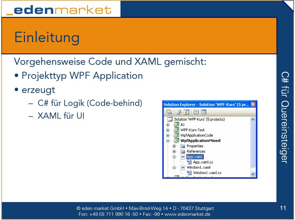 WPF Application erzeugt C# für