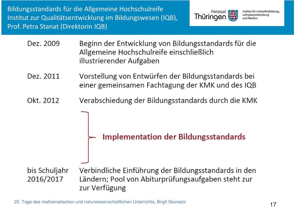 Qualitätsentwicklung im