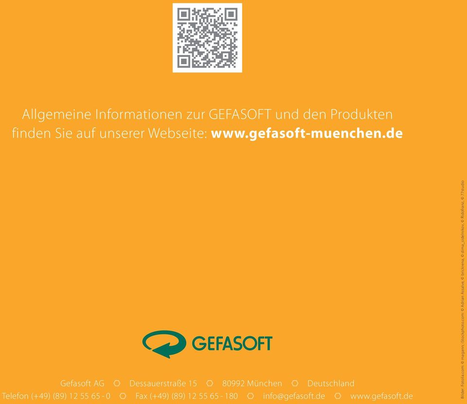 de Gefasoft AG Dessauerstraße 15 80992 München Deutschland Telefon (+49) (89) 12 55 65-0 Fax