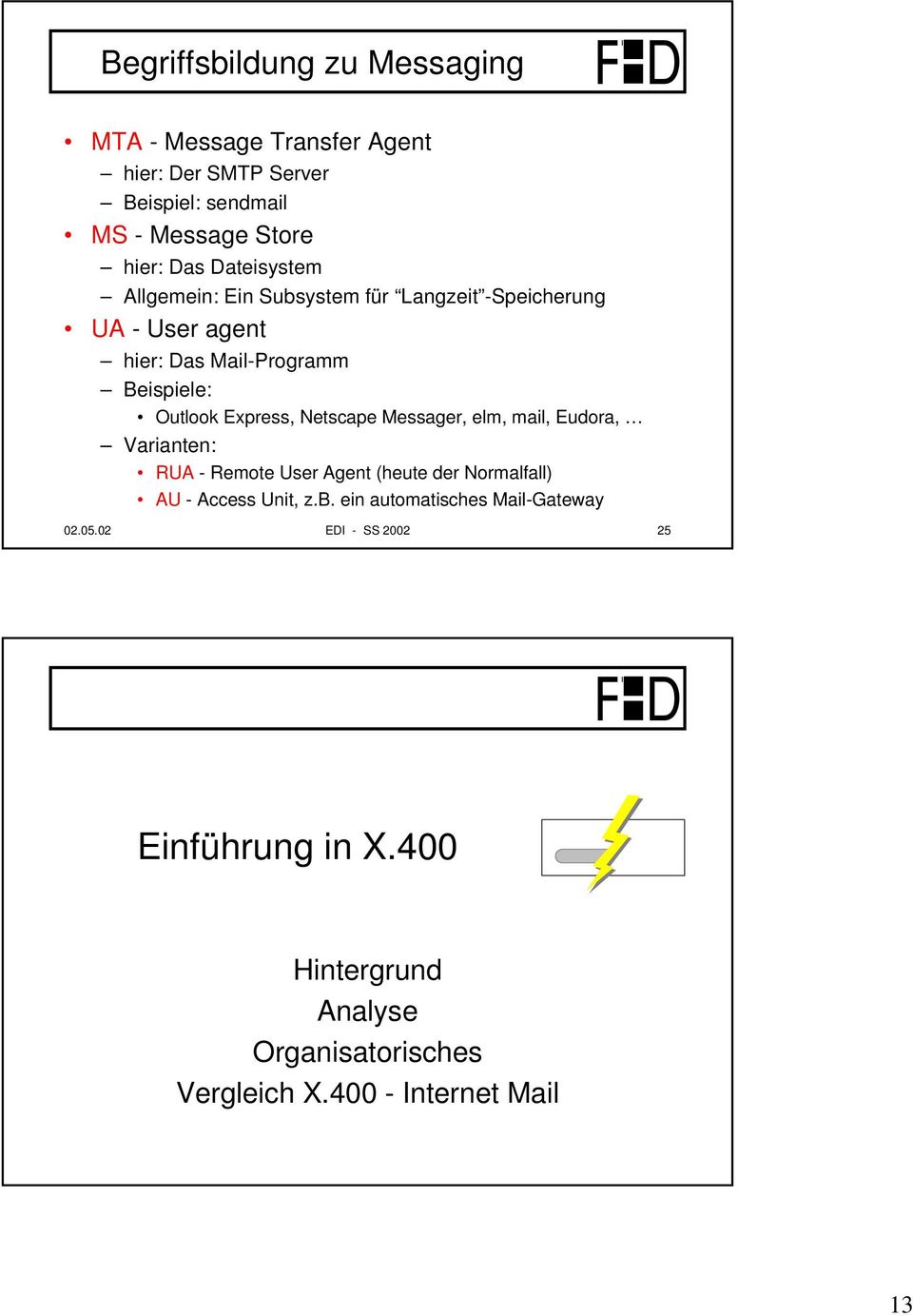 Netscape Messager, elm, mail, Eudora, Varianten: RUA - Remote User Agent (heute der Normalfall) AU - Access Unit, z.b.