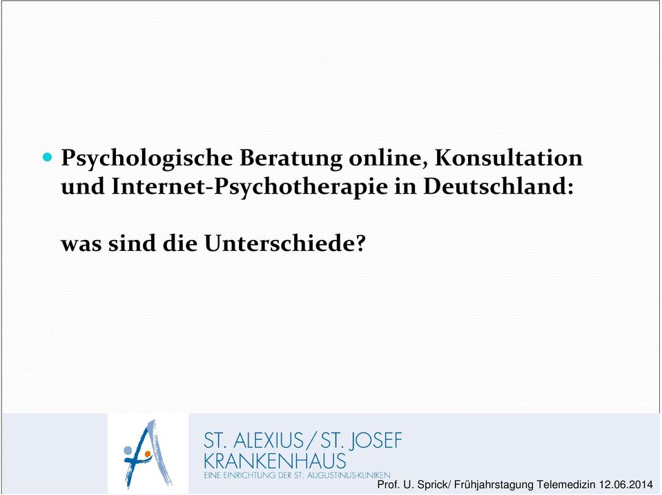 Internet Psychotherapie in