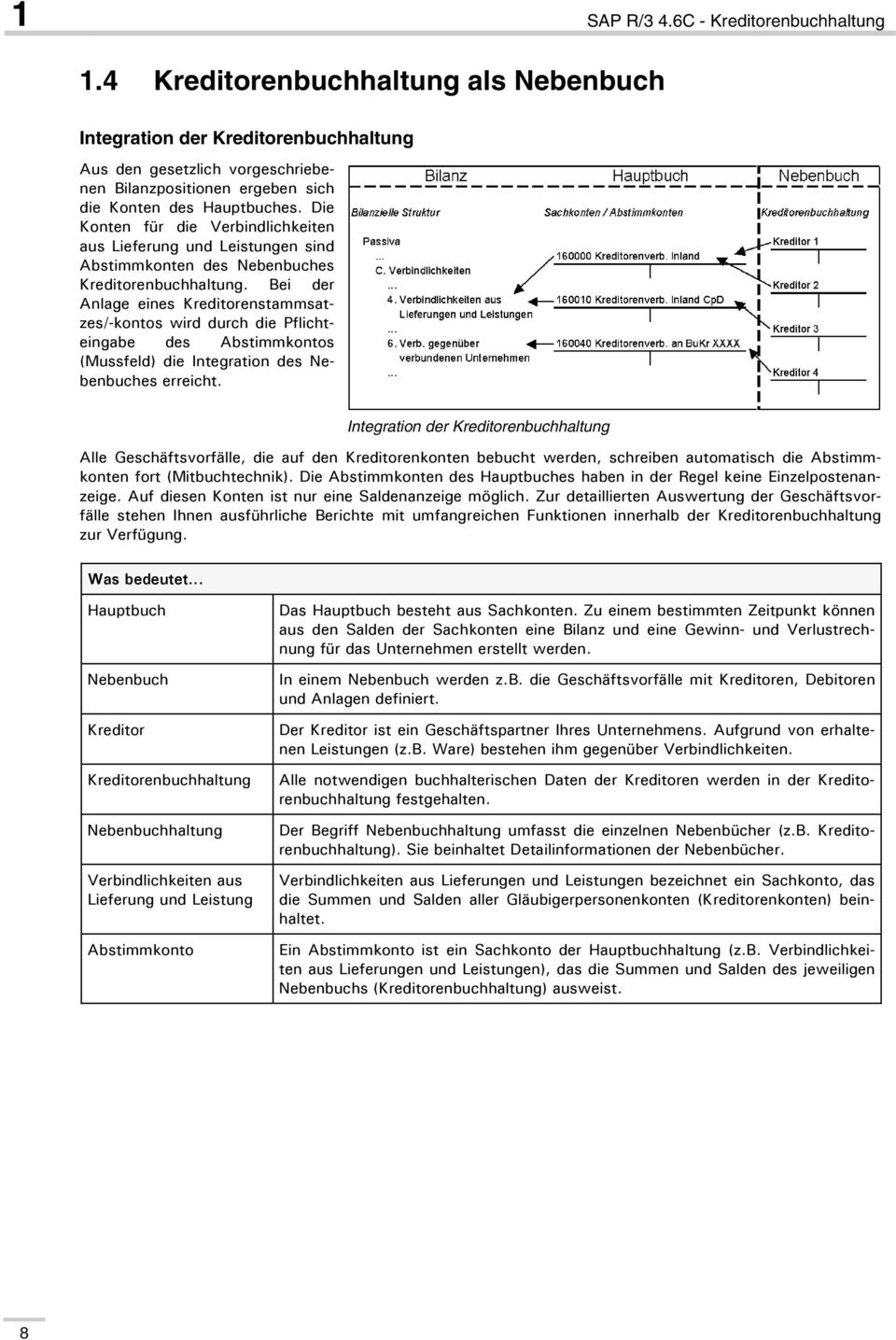 Die Konten für die Verbindlichkeiten aus Lieferung und Leistungen sind Abstimmkonten des Nebenbuches Kreditorenbuchhaltung.