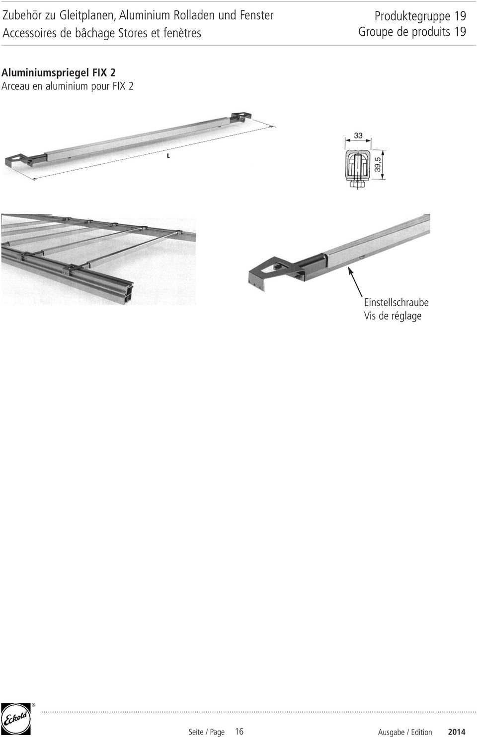 FIX 2 Einstellschraube Vis