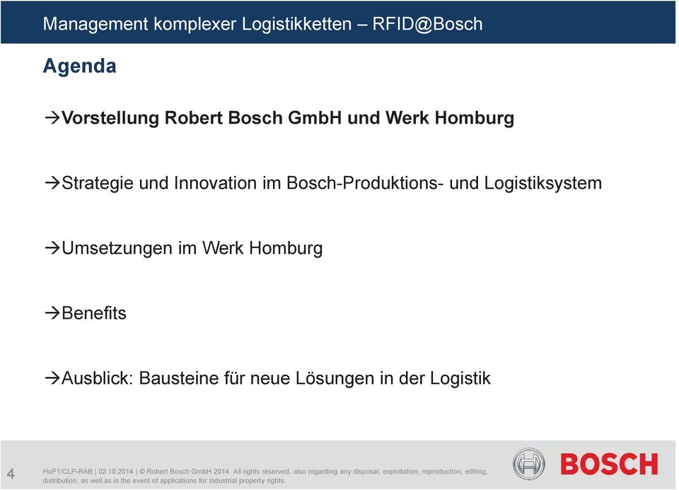 Bosch-Produktions- und Logistiksystem Umsetzungen im