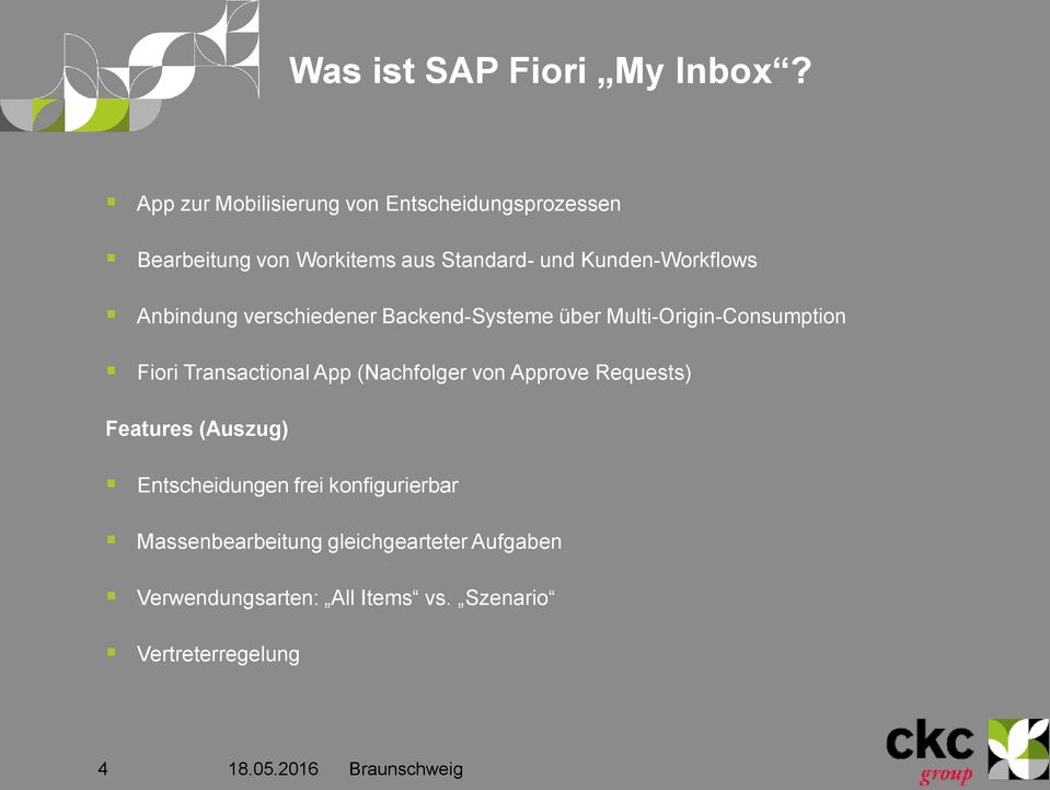 Anbindung verschiedener Backend-Systeme über Multi-Origin-Consumption Fiori Transactional App (Nachfolger von