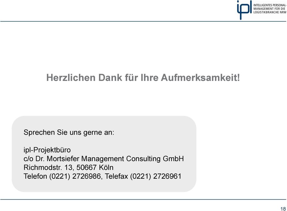 Mortsiefer Management Consulting GmbH Richmodstr.