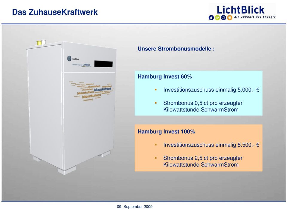 000,- Strombonus 0,5 ct pro erzeugter Kilowattstunde SchwarmStrom Hamburg